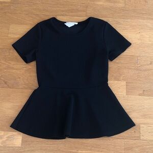 Black Peplum Top